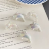 Acrylic two-color UV-coated dolphin beads, straight hole beads, diy loose bead bracelet, necklace, beaded mobile phone chain accessories details Picture